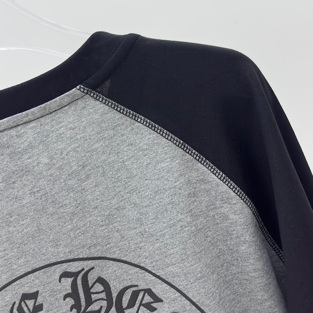 T shirt  Chrome Grey black   sleeve