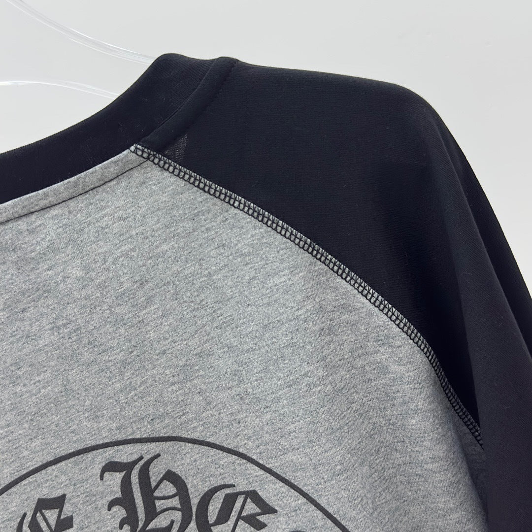 T shirt  Chrome Grey black   sleeve