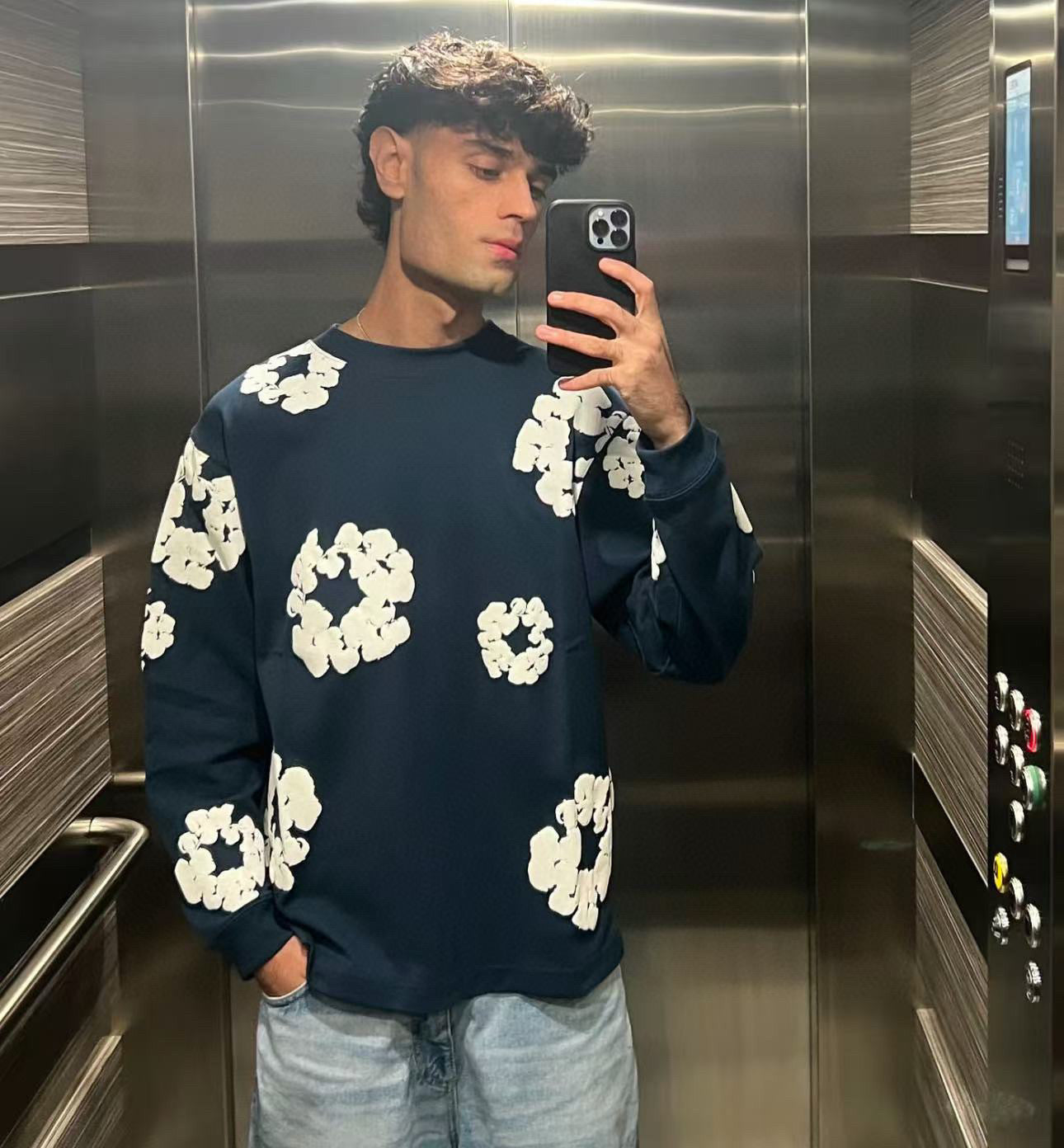 Pull  DTEARS manches longues bleu nuit