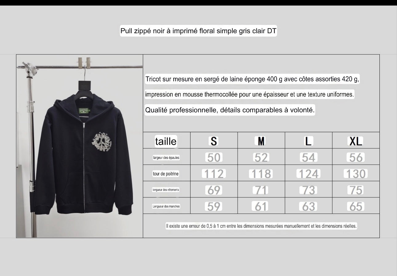 Gilet zippé D.tears Black