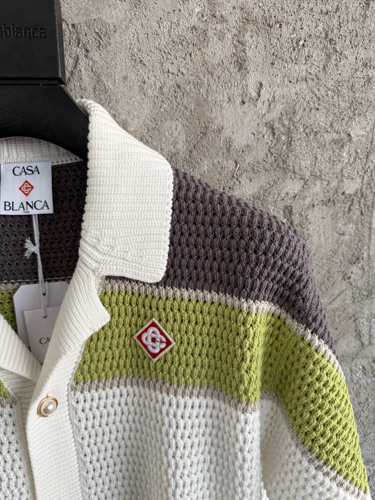 Casa B - Chemise crochet rayure ensemble