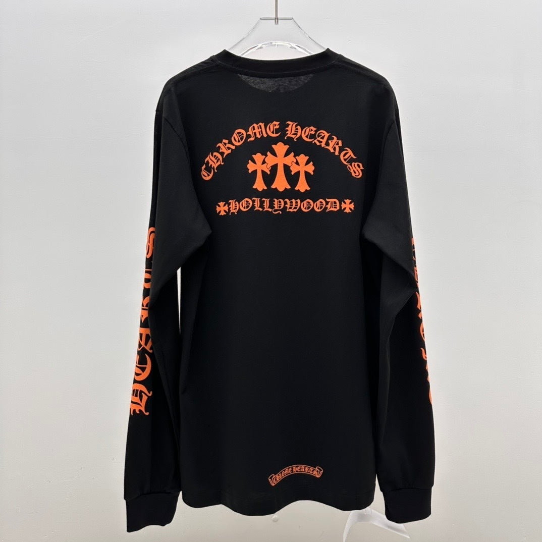 T shirt  Chrome Black / Orange  sleeve