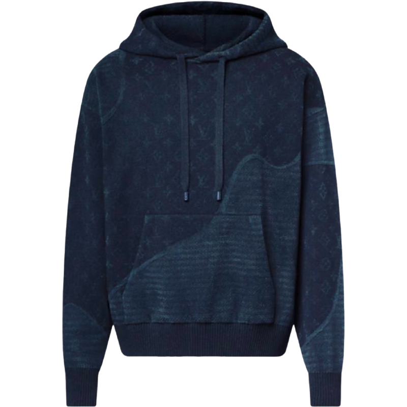 Sweat Lv jacquard mono bleu nuit 10/10
