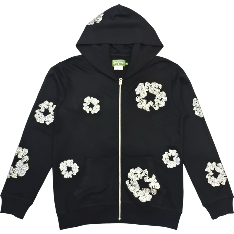 Gilet zippé D.tears black & white brillant