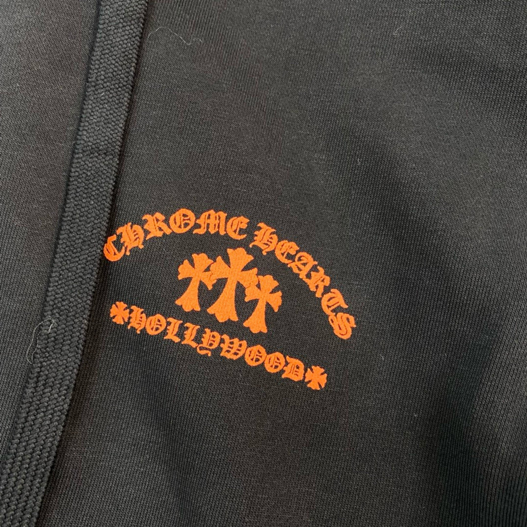 Sweat chrome noir / Orange Citrouille