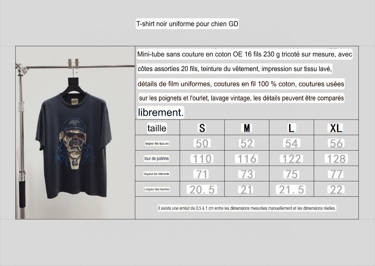 T shirt noir Dog  GALLERY