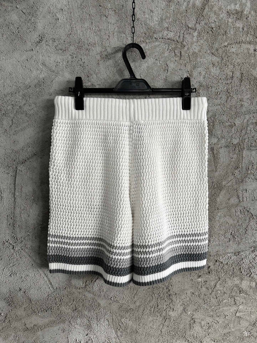 CASA B SHORT COTON CROCHETÉ GRIS NARDO