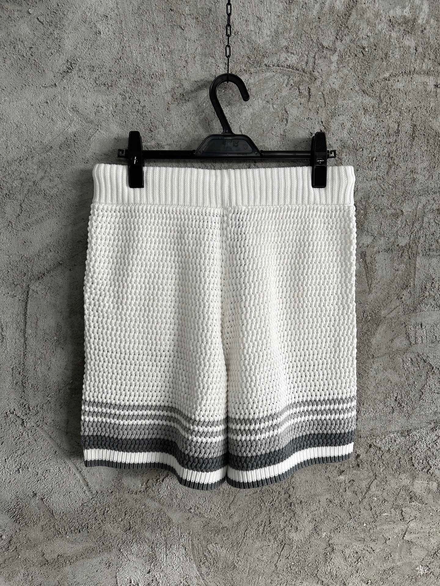 CASA B SHORT COTON CROCHETÉ GRIS NARDO