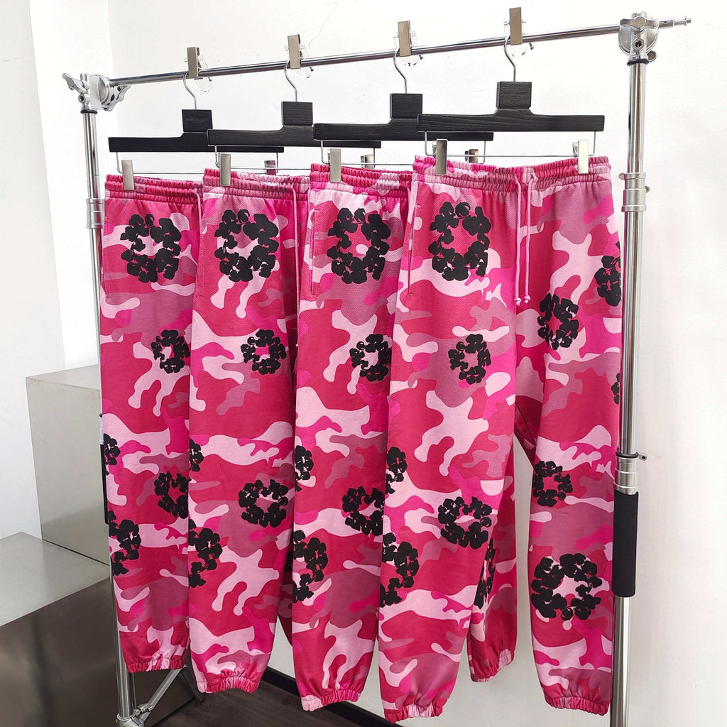 Pantalon Denim.Trs pink Flowers