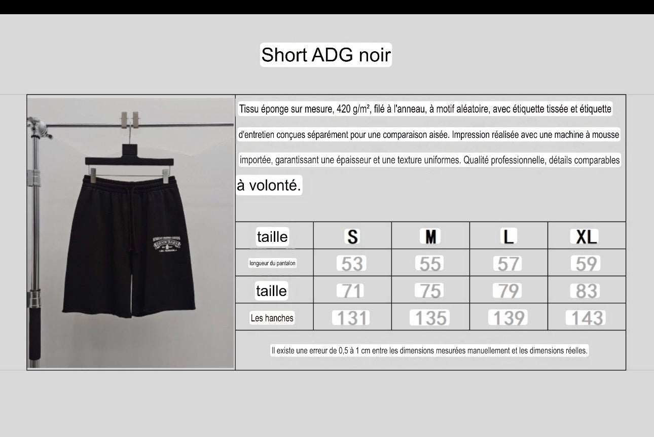 Short Denim.Trs black ADG