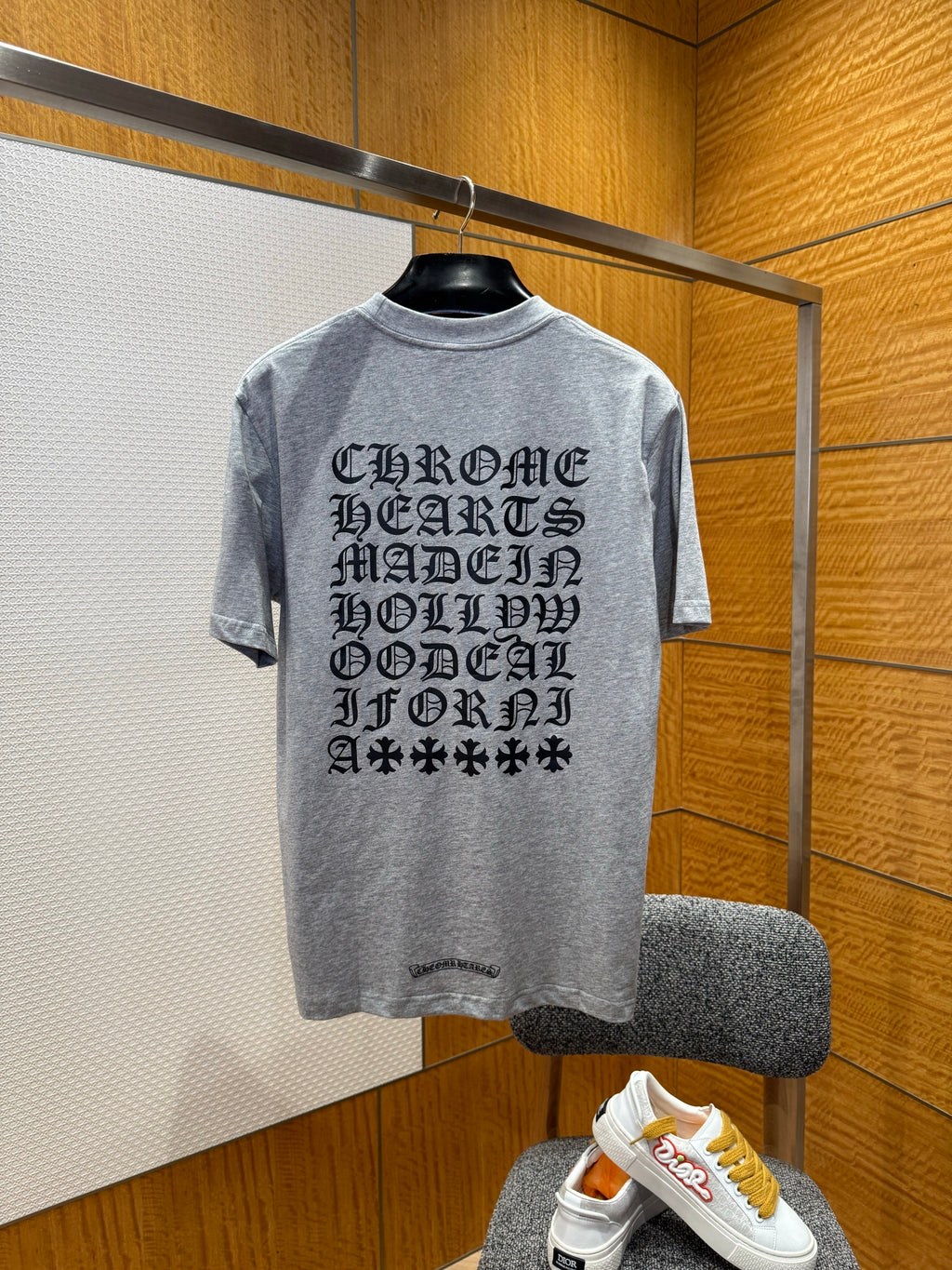 T shirt imprime chrome en col rond imprime