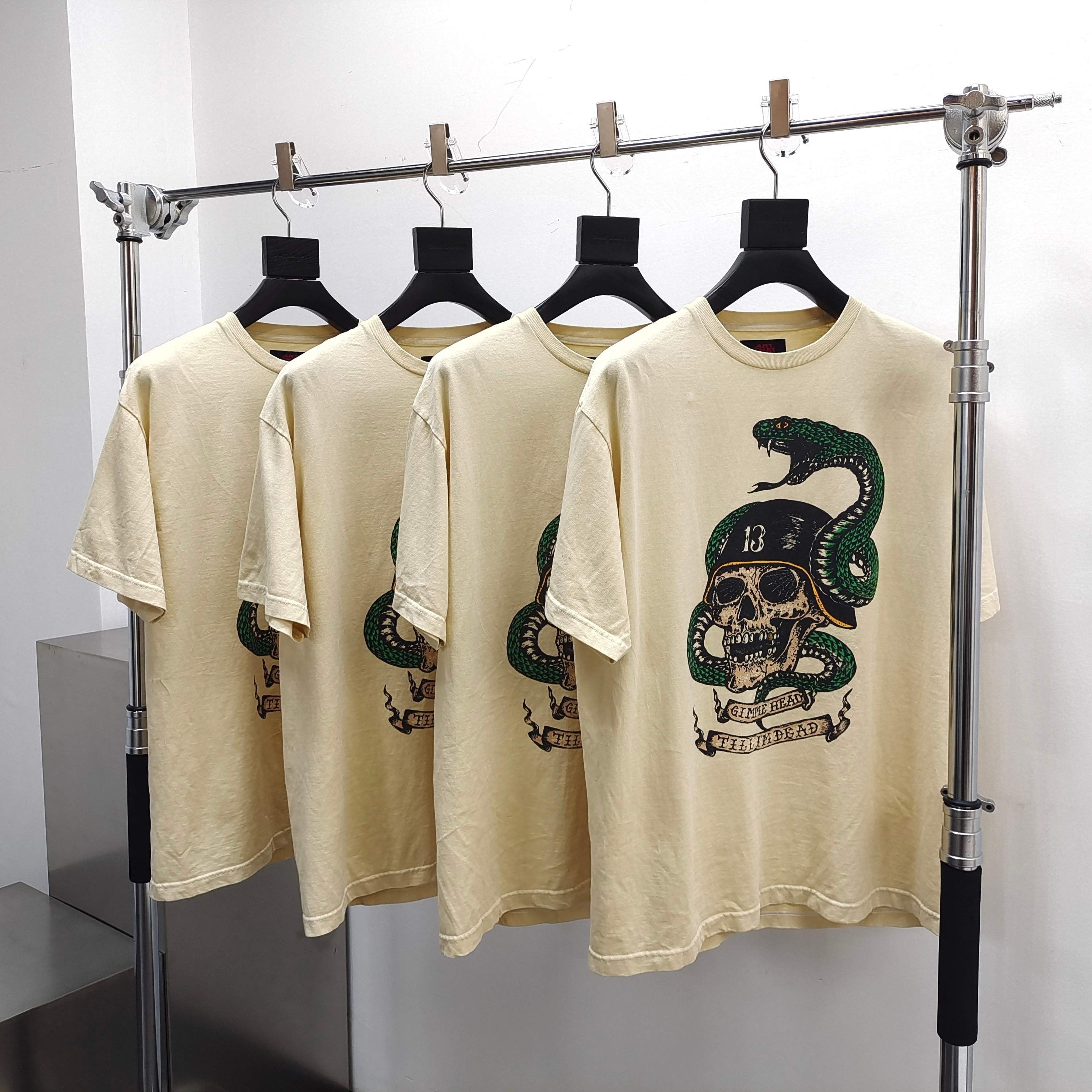T shirt Beige Was-Was Python Green
