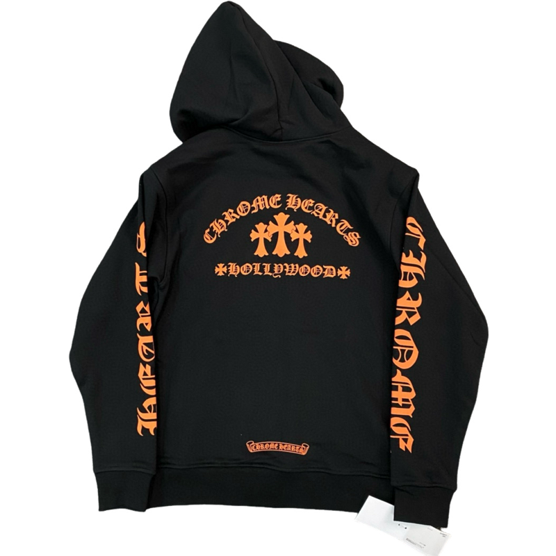 Sweat chrome noir / Orange Citrouille