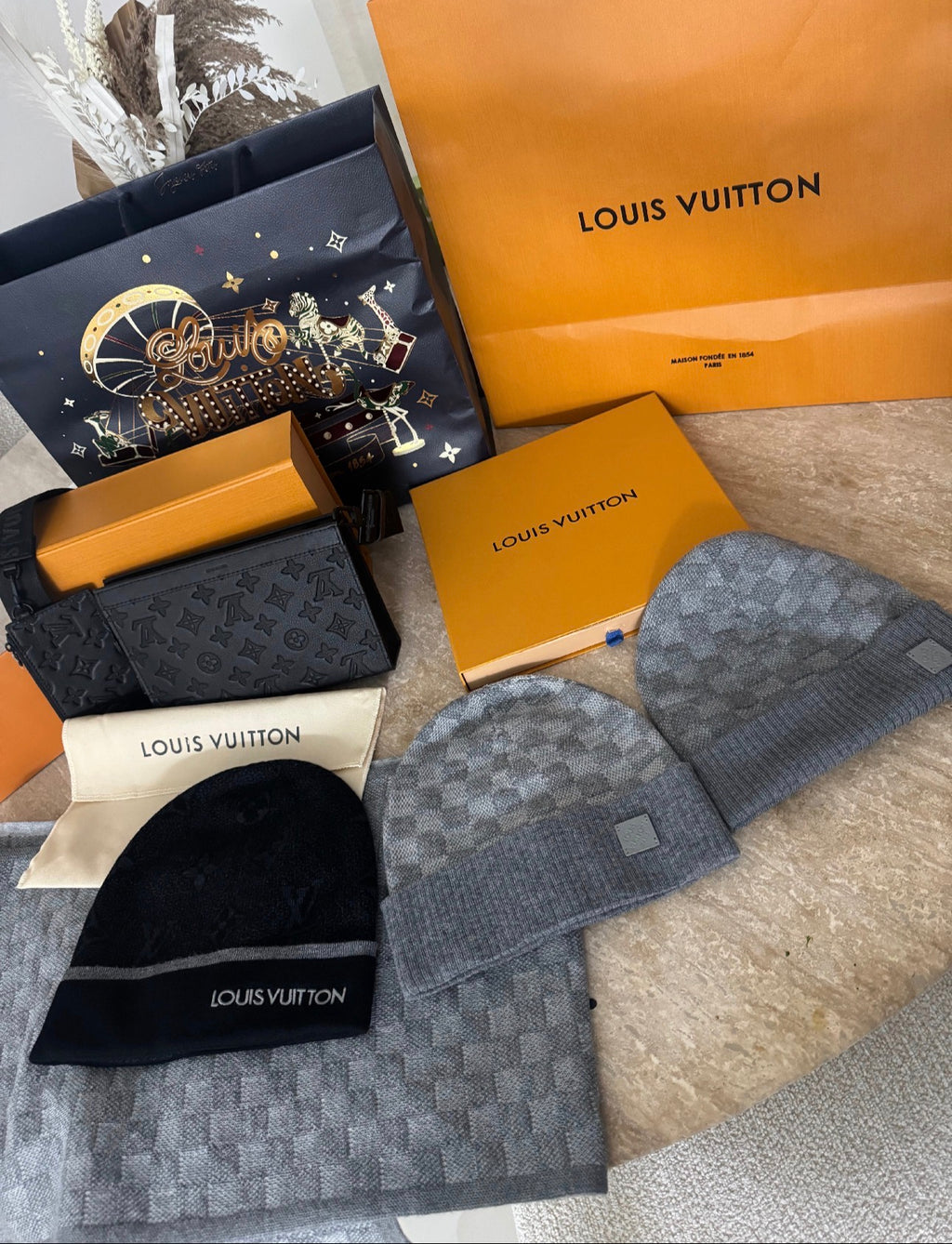 Bonnet Lv neo damier gris