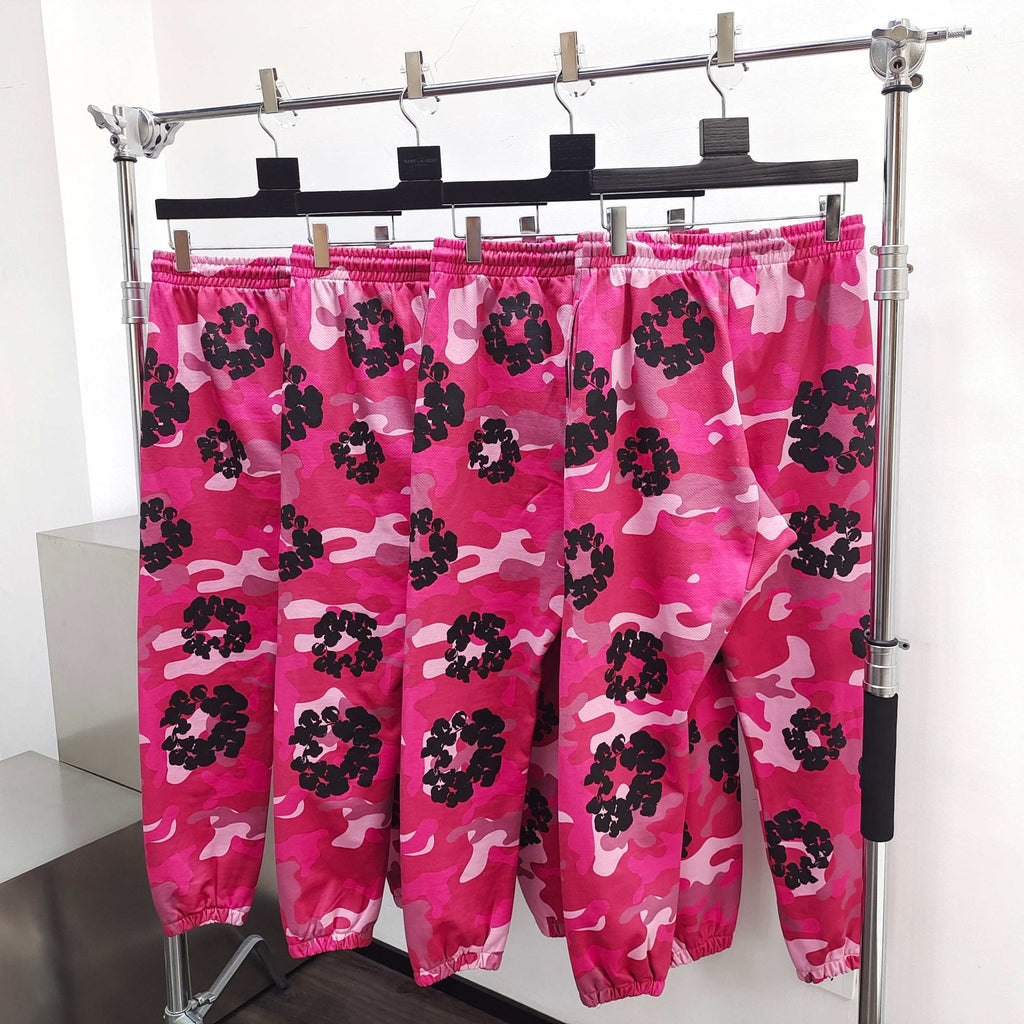 Pantalon Denim.Trs pink Flowers