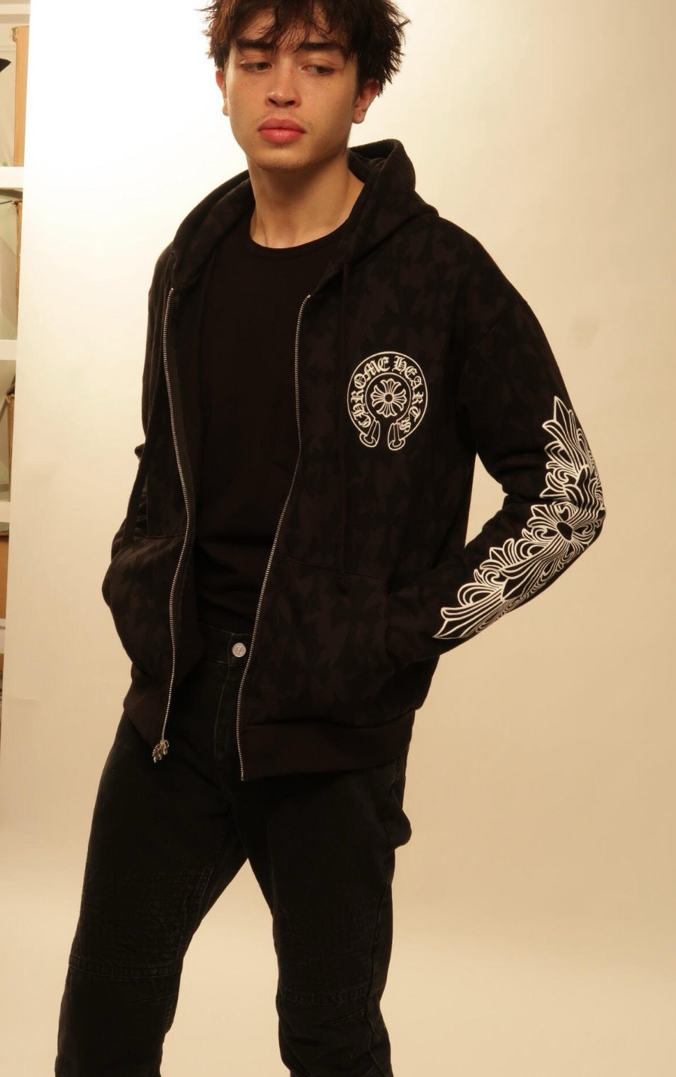 Gilet chrome noir / blanc