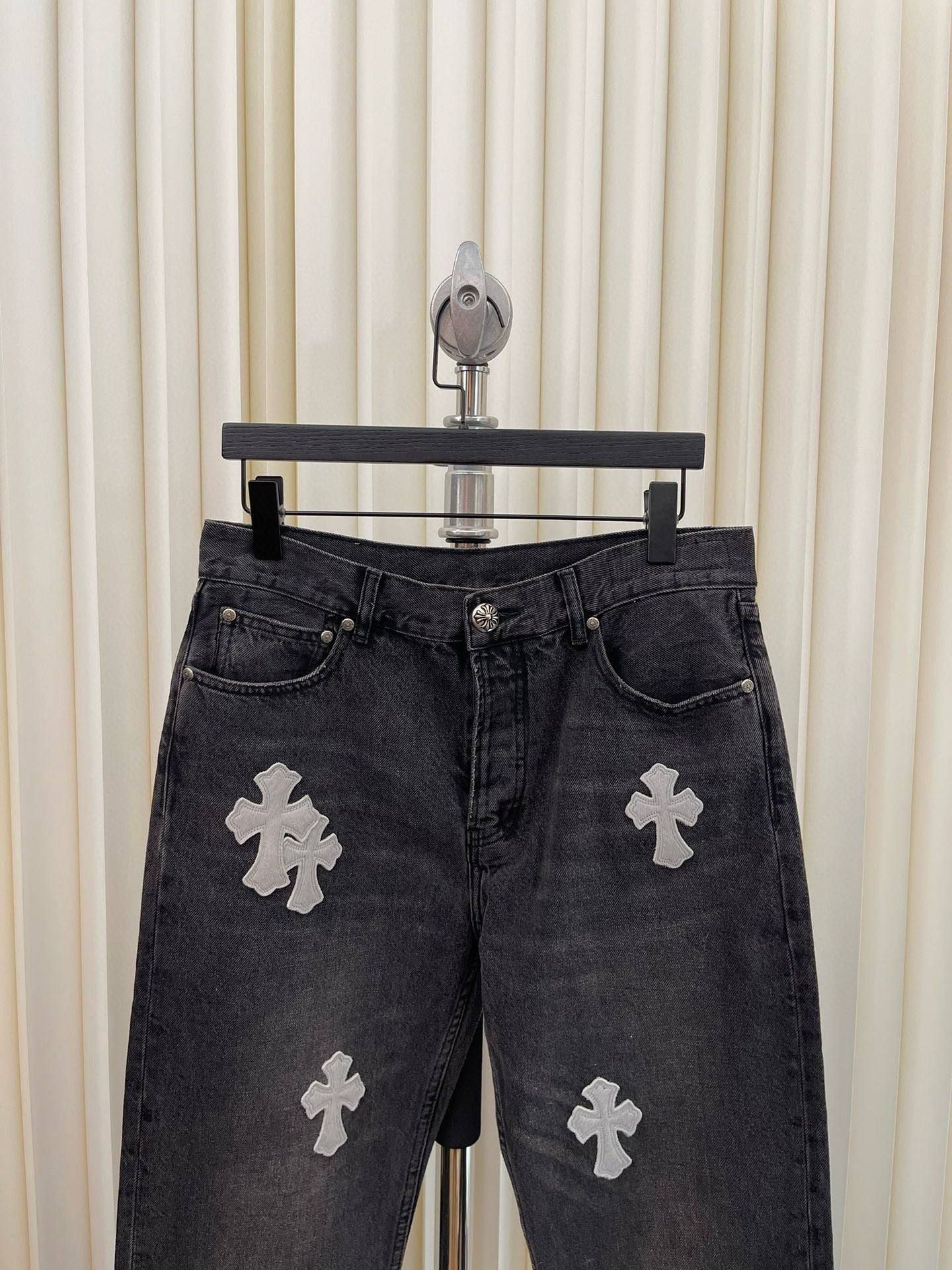 Jean Chrome noir / grey croix