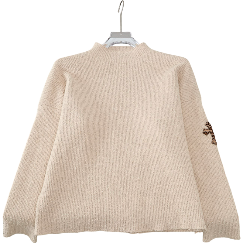 Pull croisé imprimé léopard CHROME