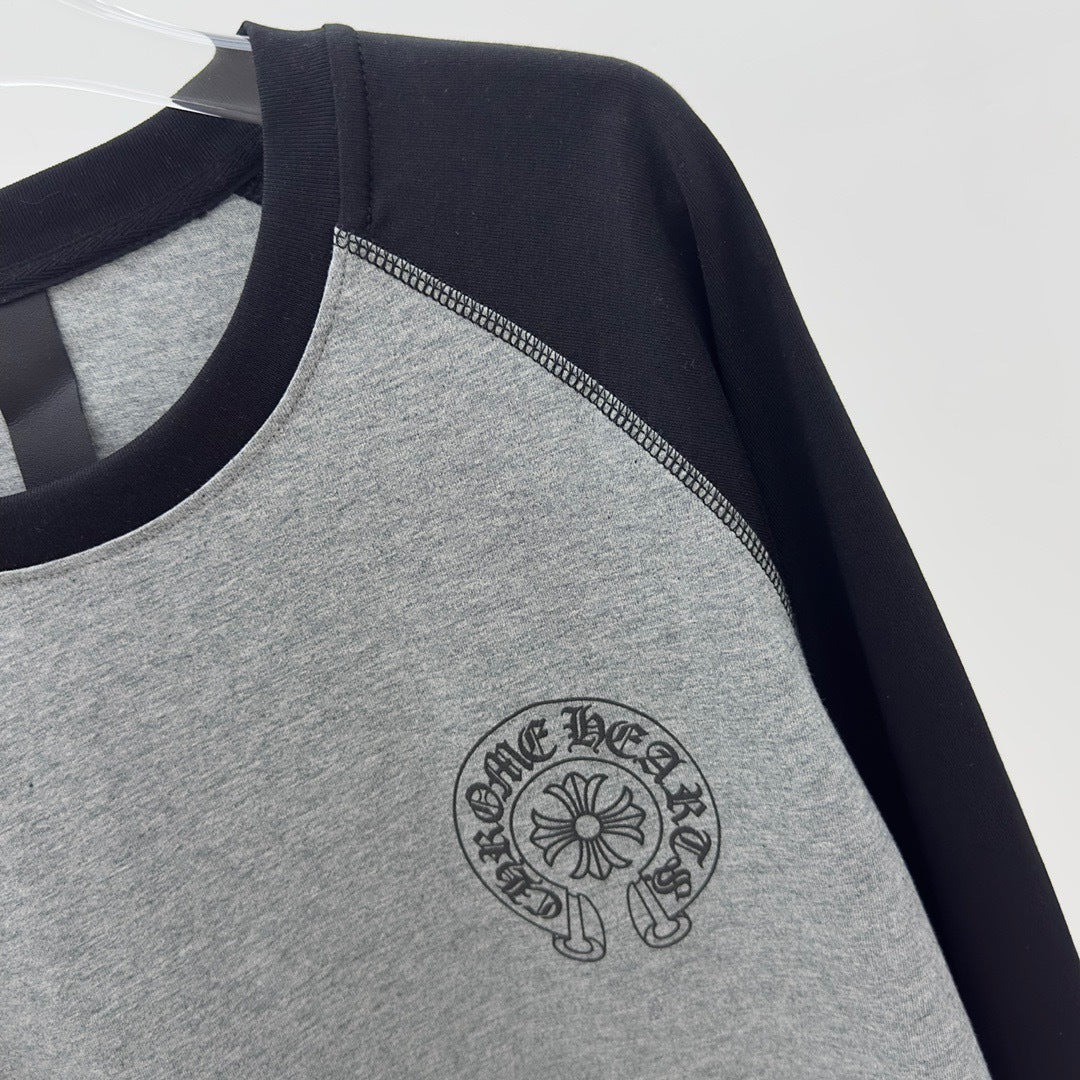 T shirt  Chrome Grey black   sleeve