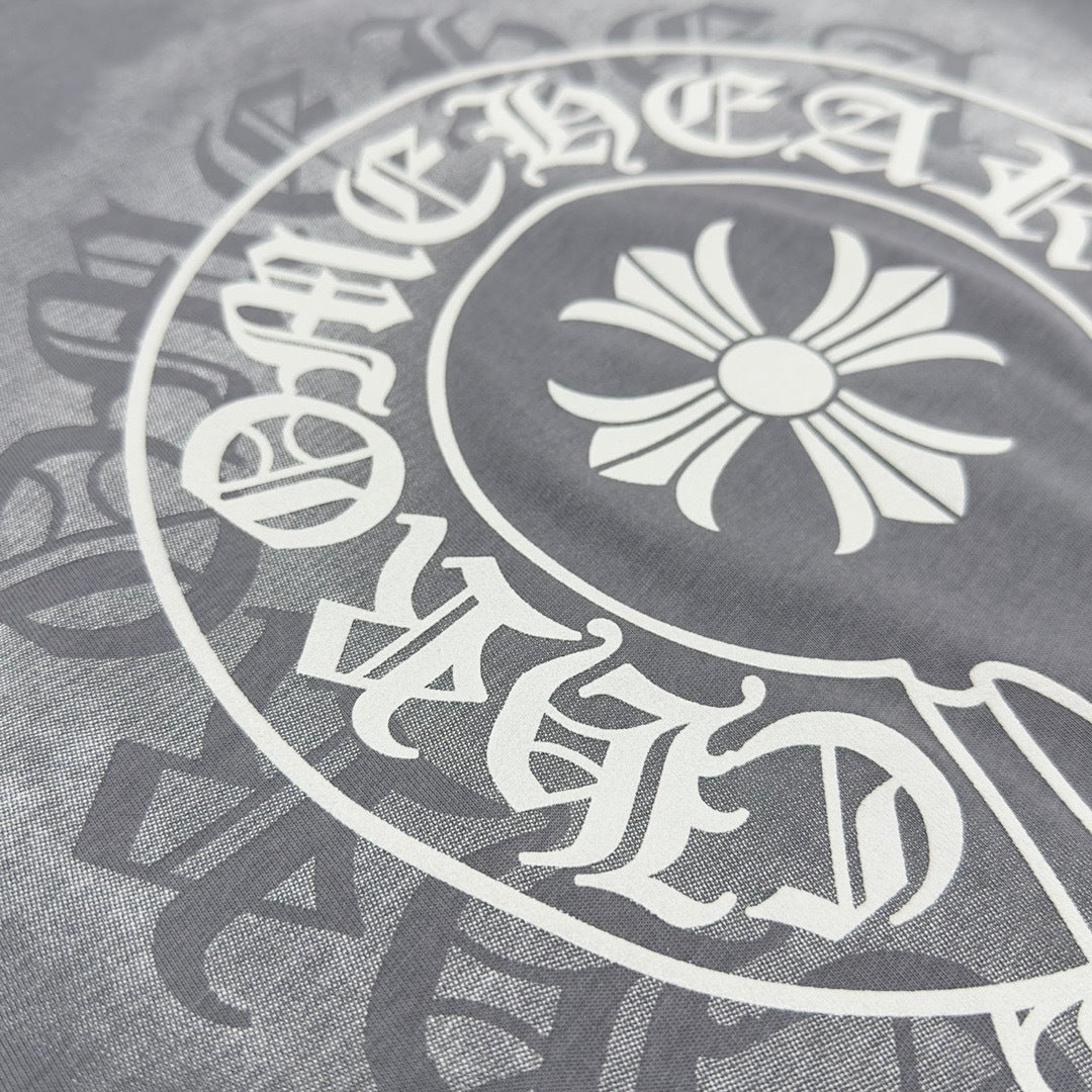 T shirt chrome Relief 3D PRINT Grey