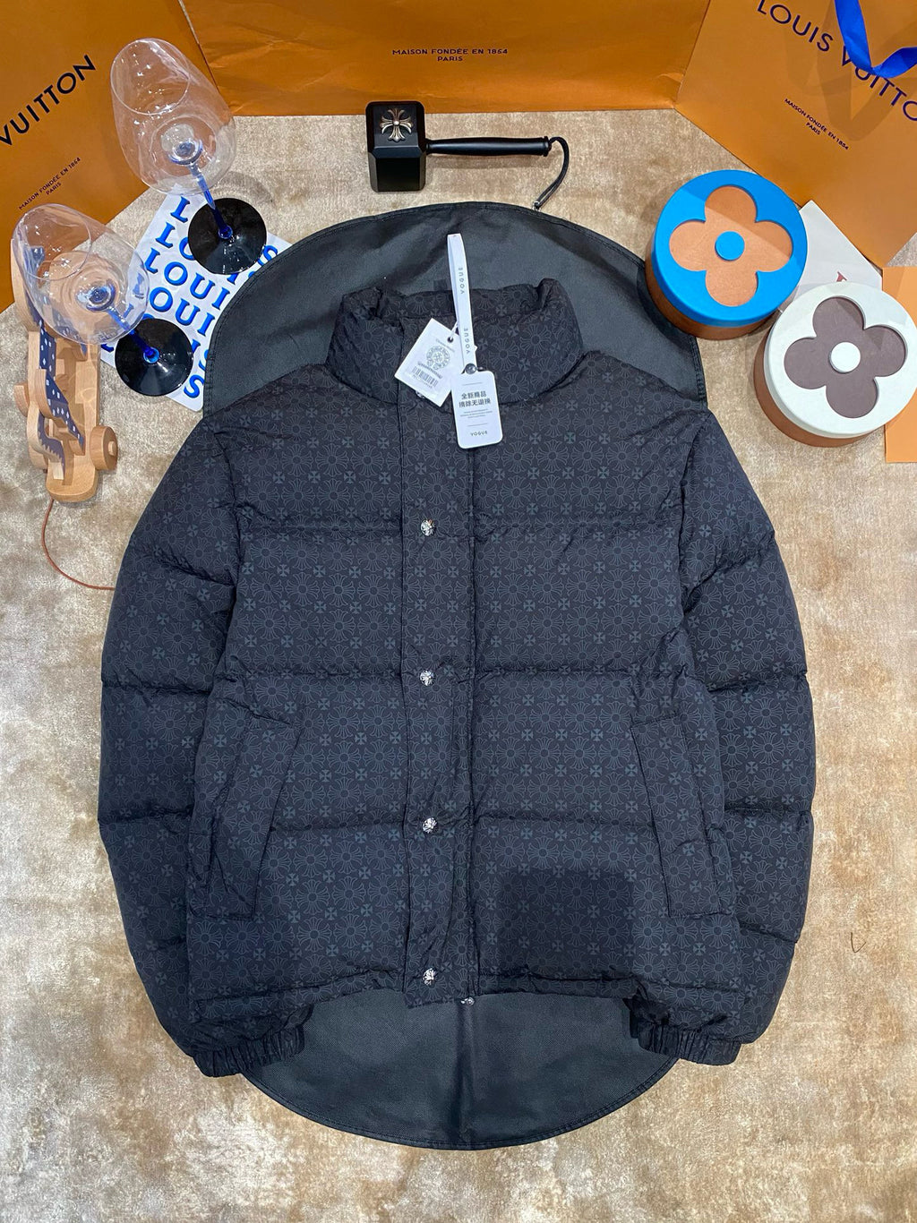 Doudoune chrome black