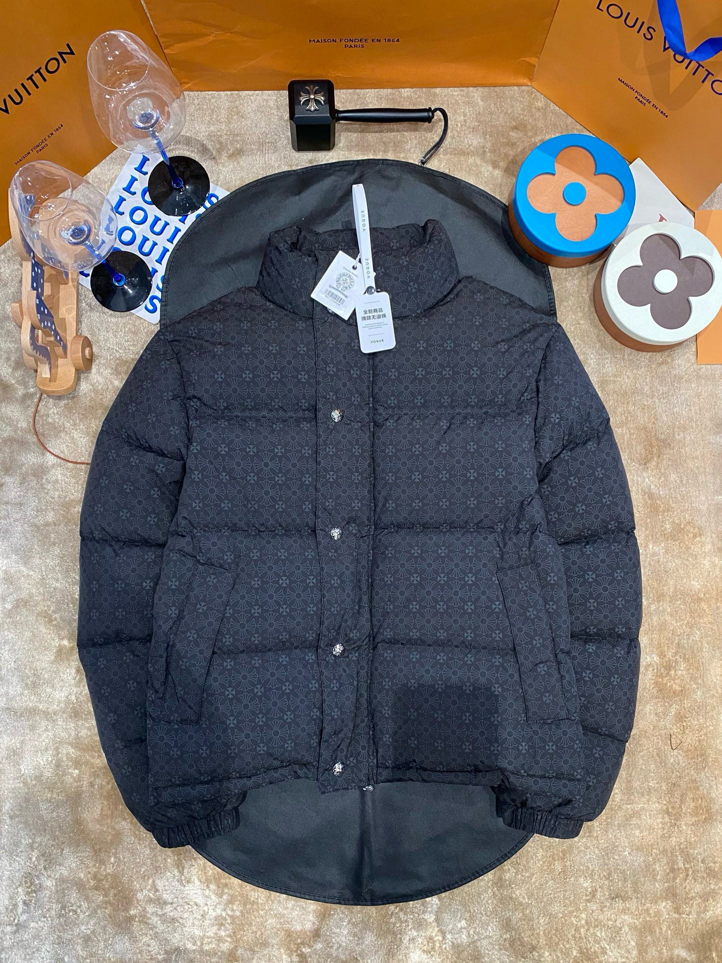 Doudoune chrome black