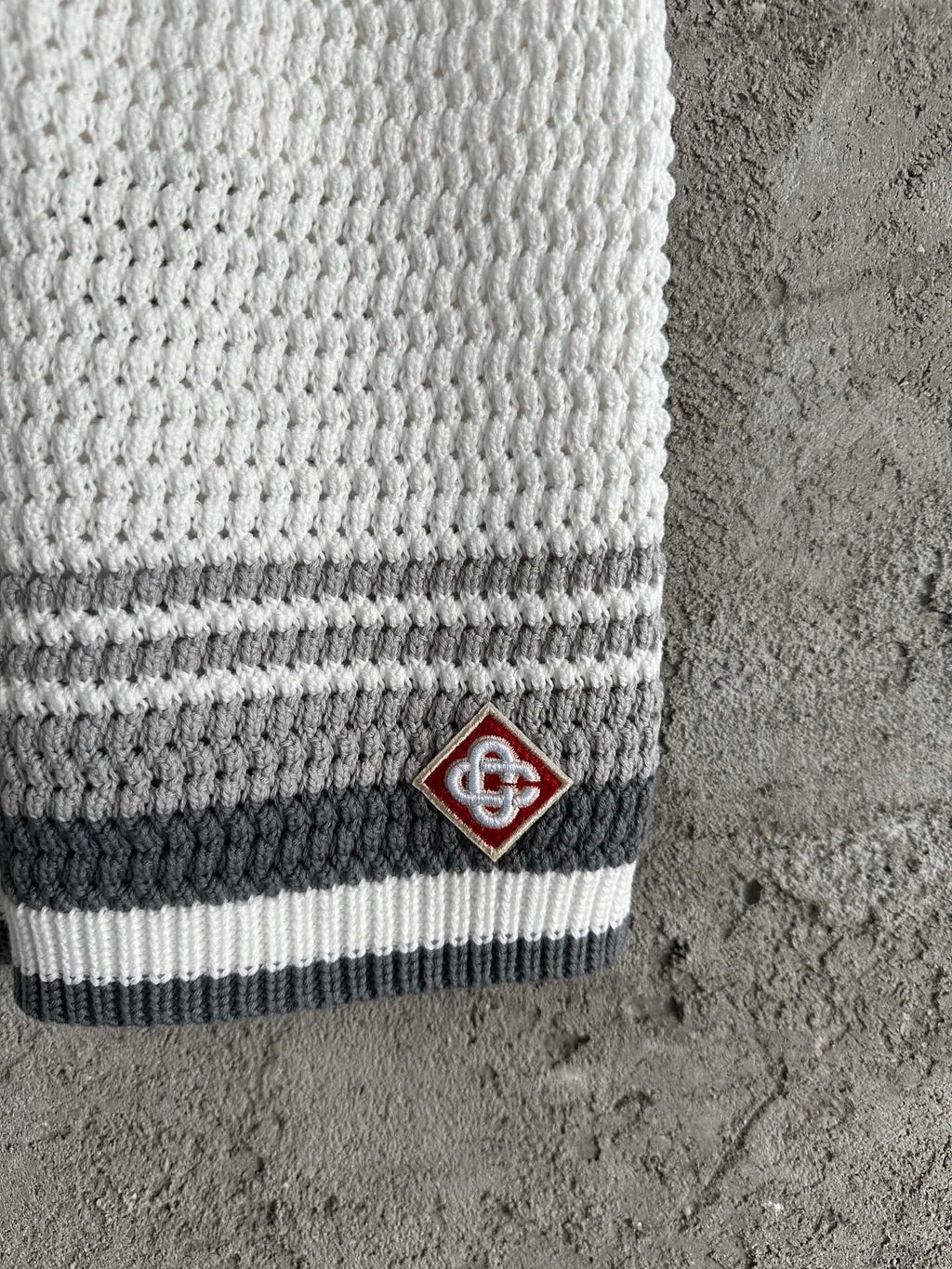 CASA B SHORT COTON CROCHETÉ GRIS NARDO