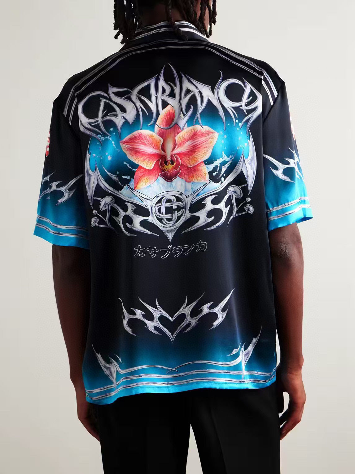 Chemise en soie Blade Imprimé Graphique Casa B