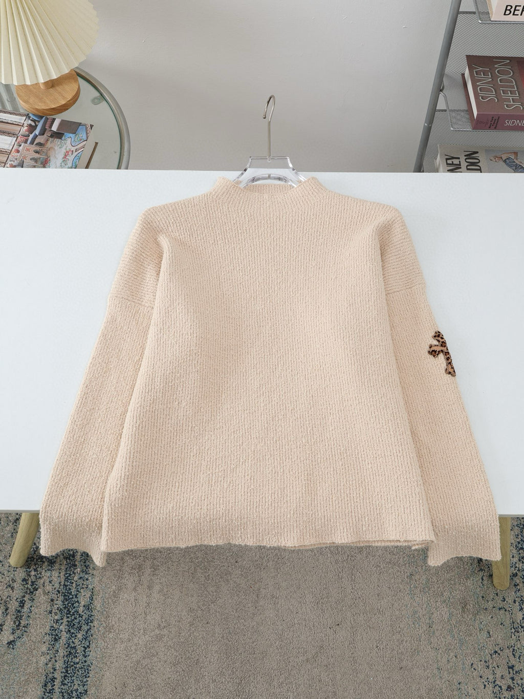 Pull croisé imprimé léopard CHROME