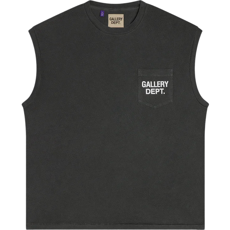 T shirt Gallery Sans manche noir