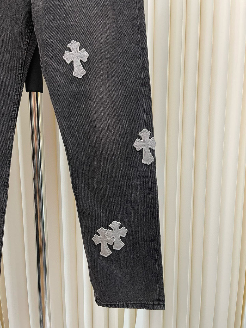 Jean Chrome noir / grey croix