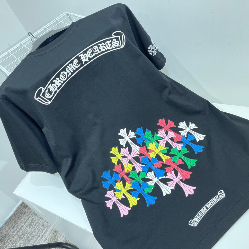 T shirt Arc en ciel de croix  full chrome