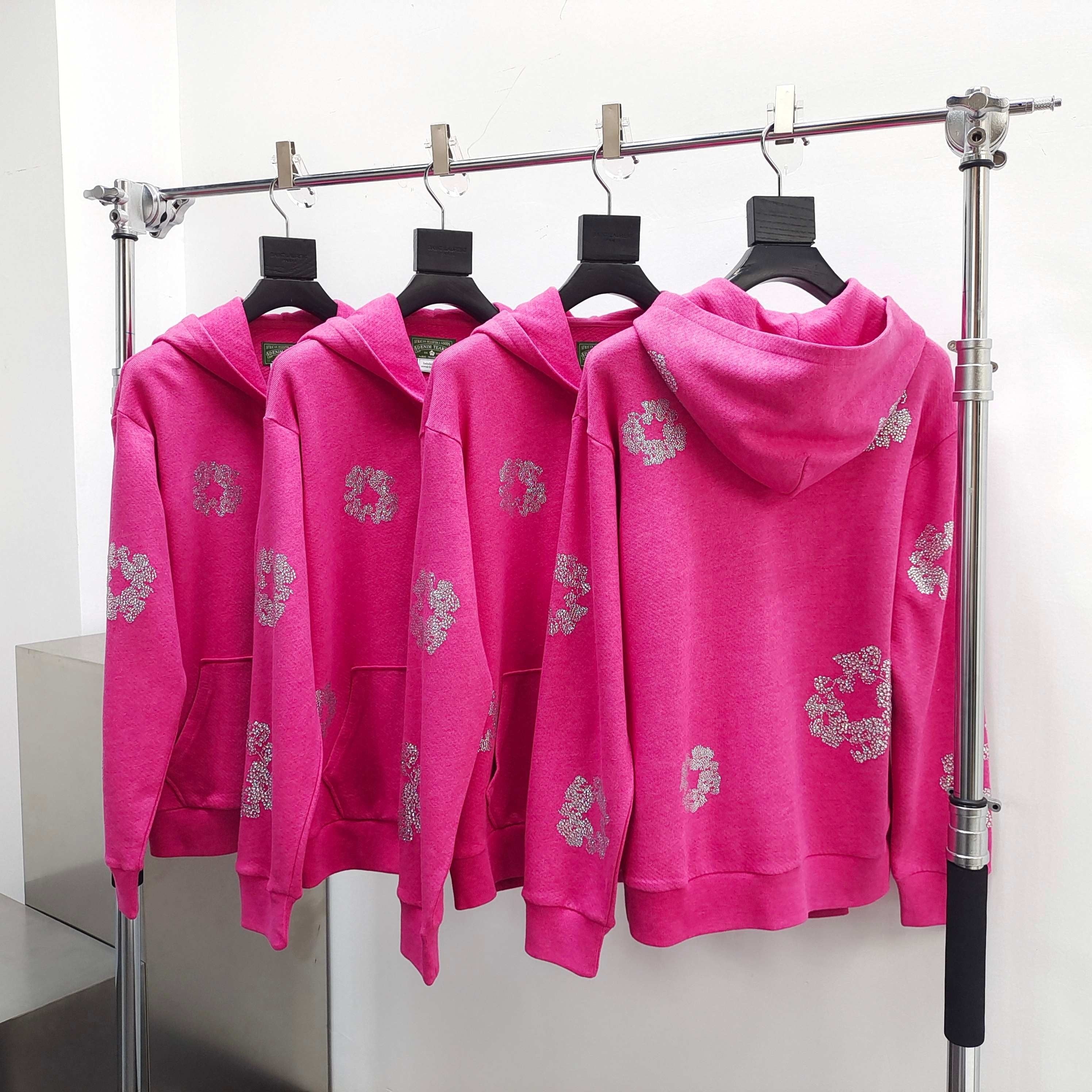 Sweat DENIM.T pink Grey Flowers