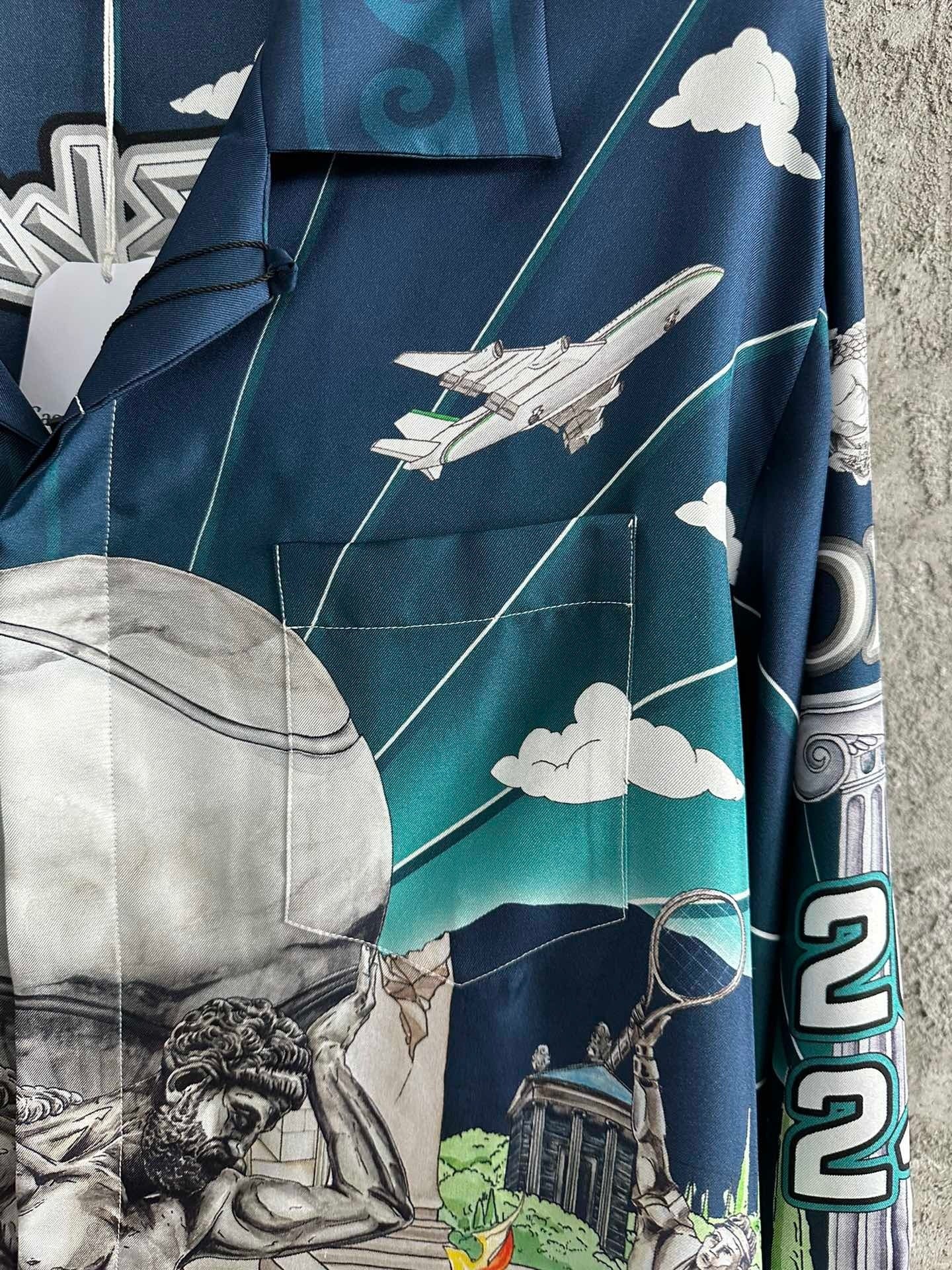 Casa B - Chemise en soie Le Temple du Sport