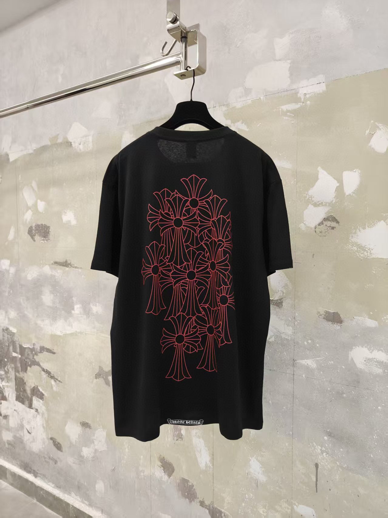 T shirt chrome noir et orange