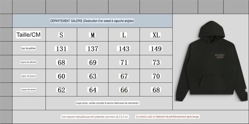 Sweat à Capuche Gallery Bleu