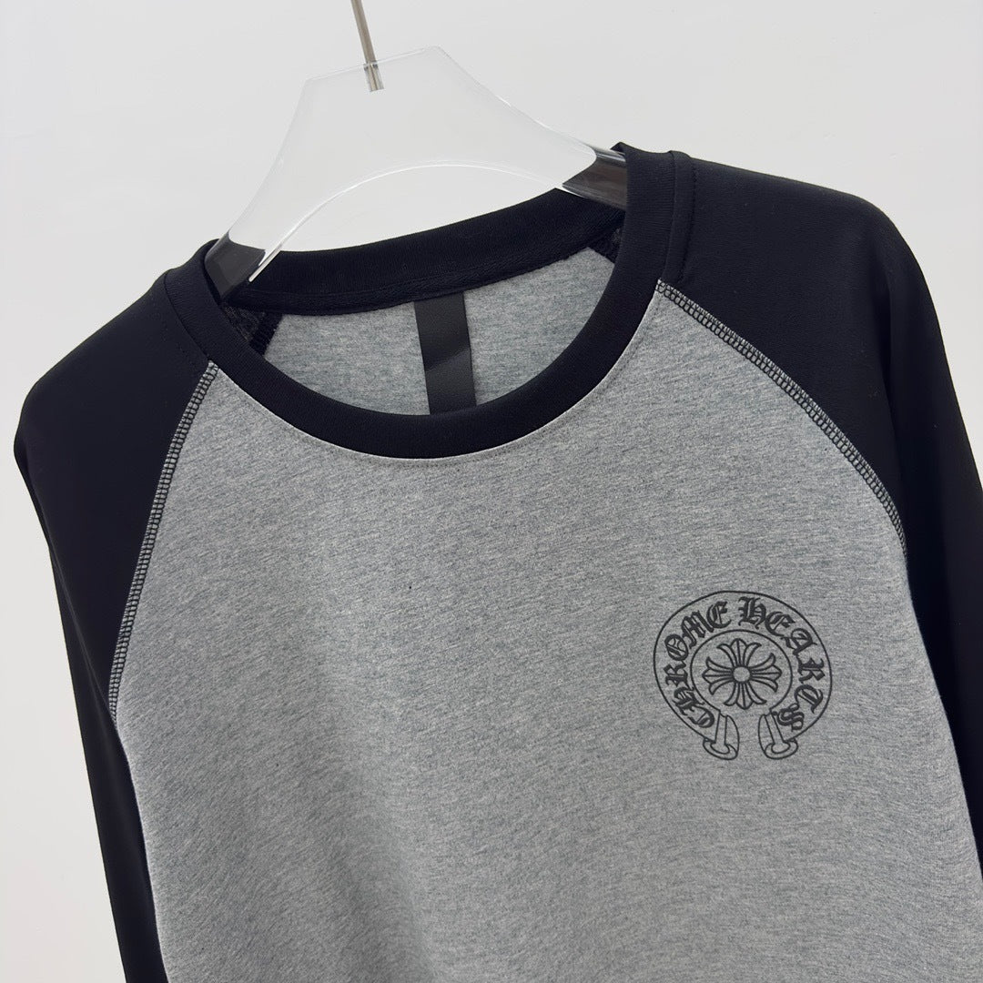 T shirt  Chrome Grey black   sleeve