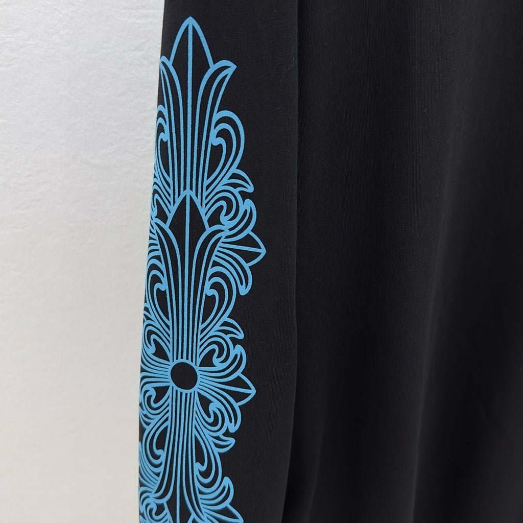 T shirt  Chrome Black Montaigne / BLUE long sleeve