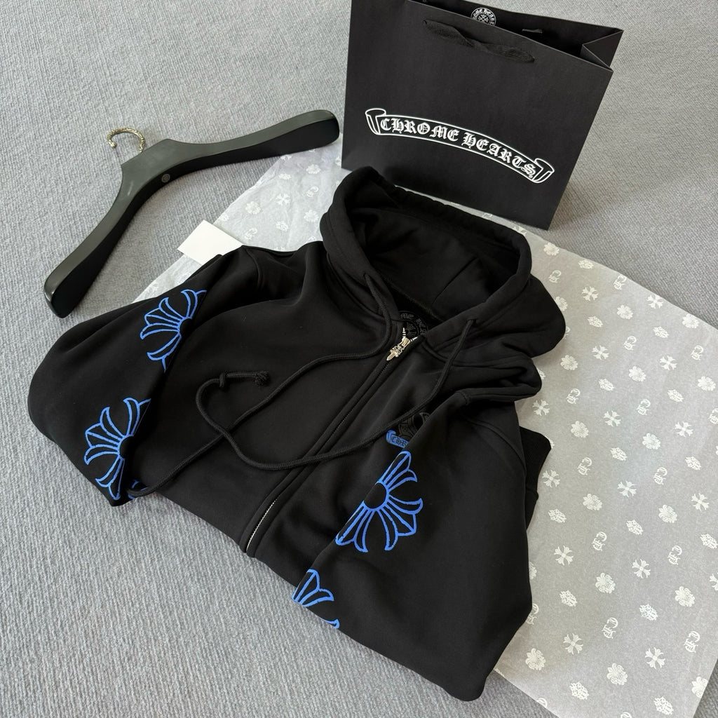 Sweat chrome noir / bleu