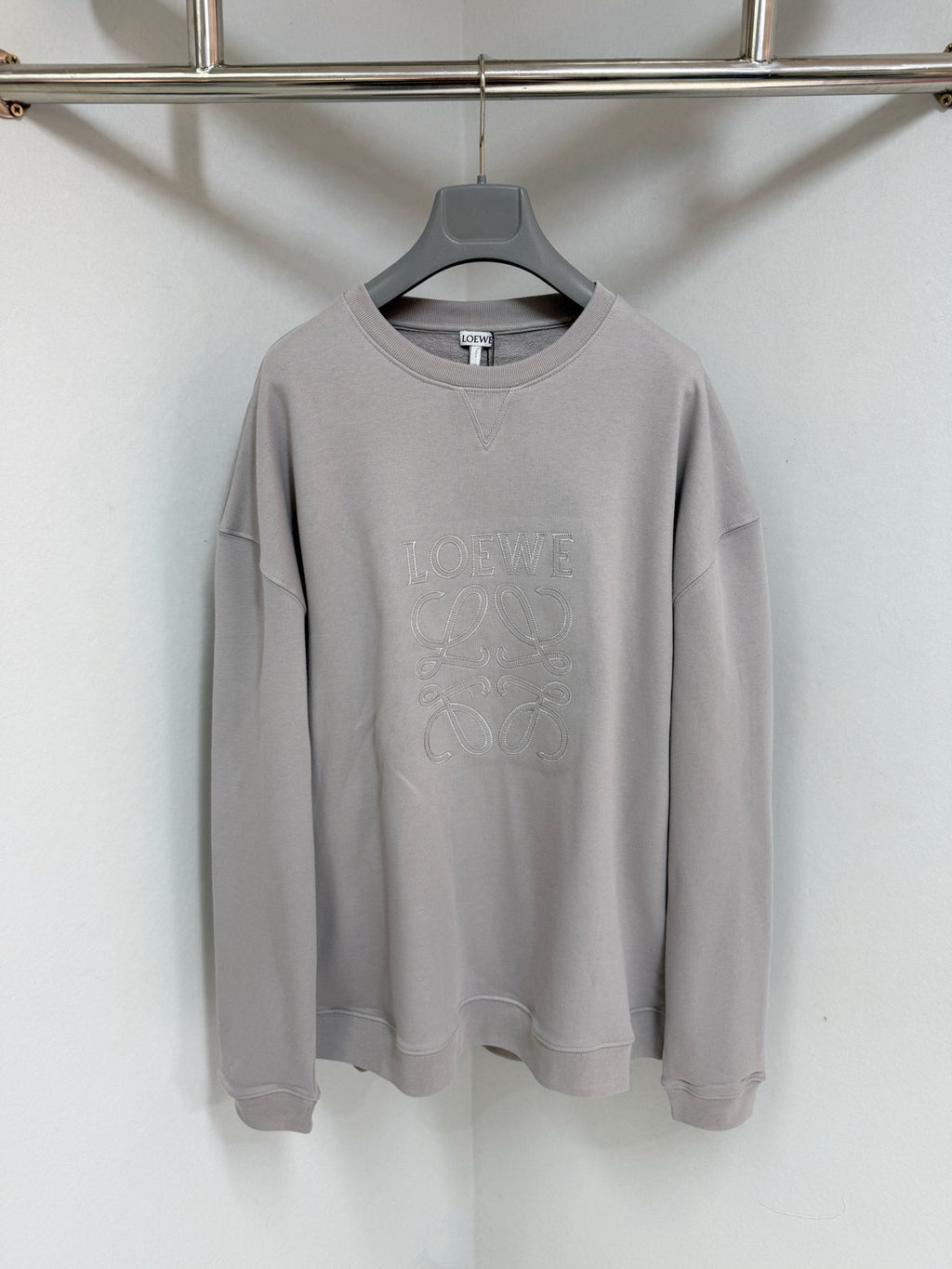 Pull Technique coton relaxé chrome