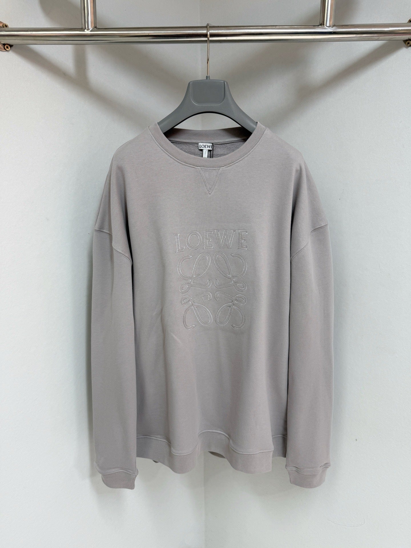 Pull Technique coton relaxé chrome