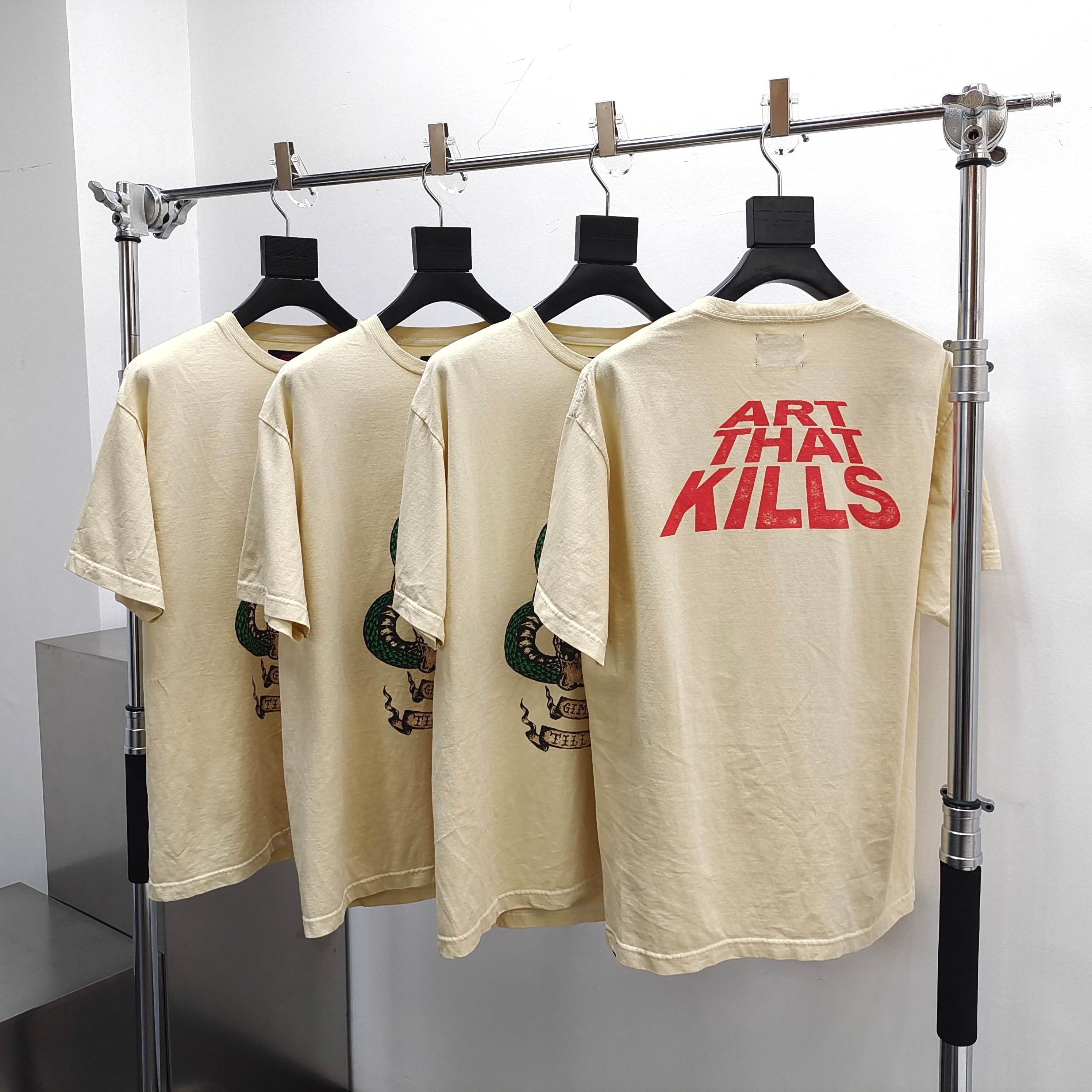 T shirt Beige Was-Was Python Green