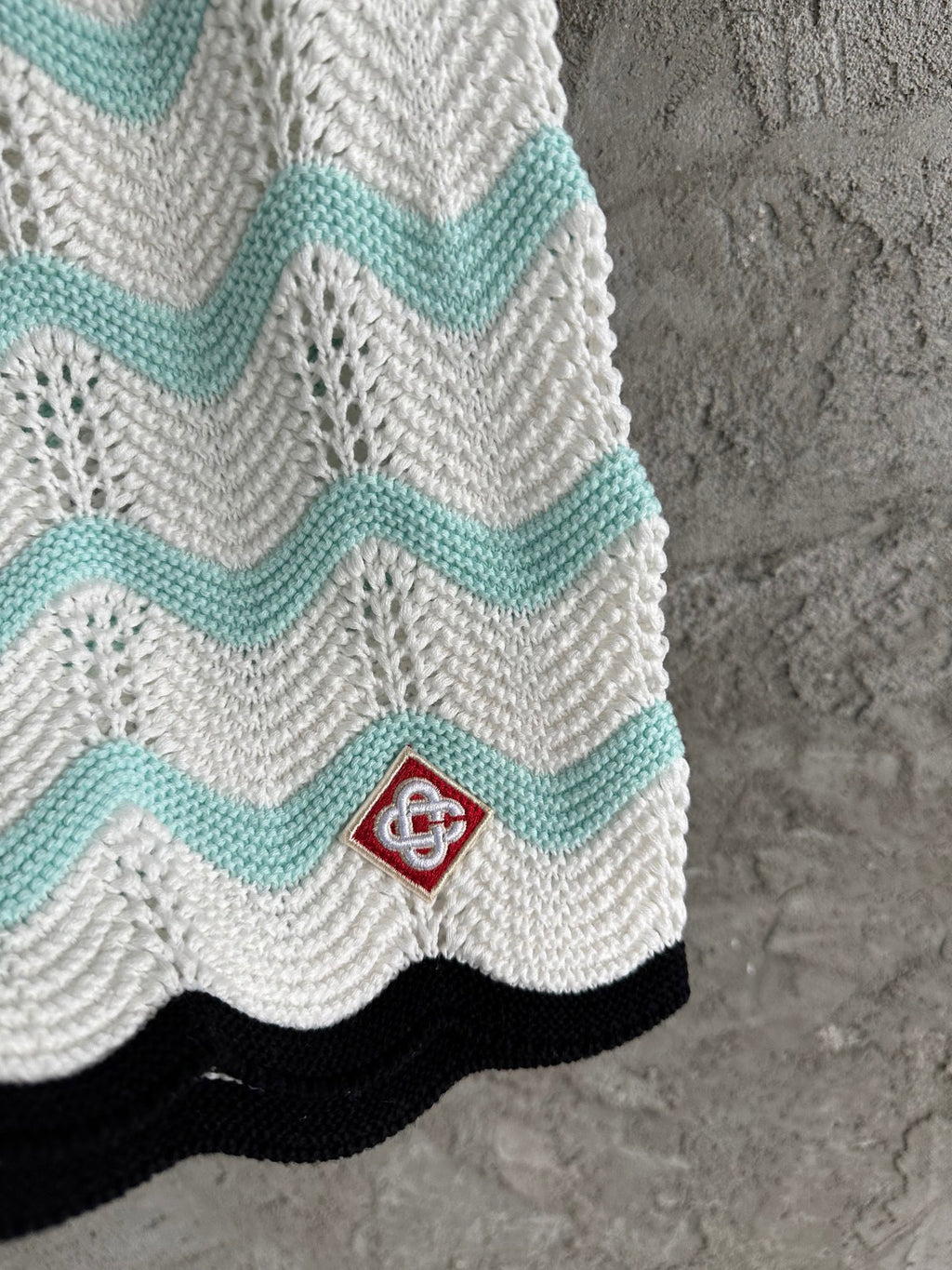 Casa B SHORT COTON CROCHETÉ GRADIENT WAVE