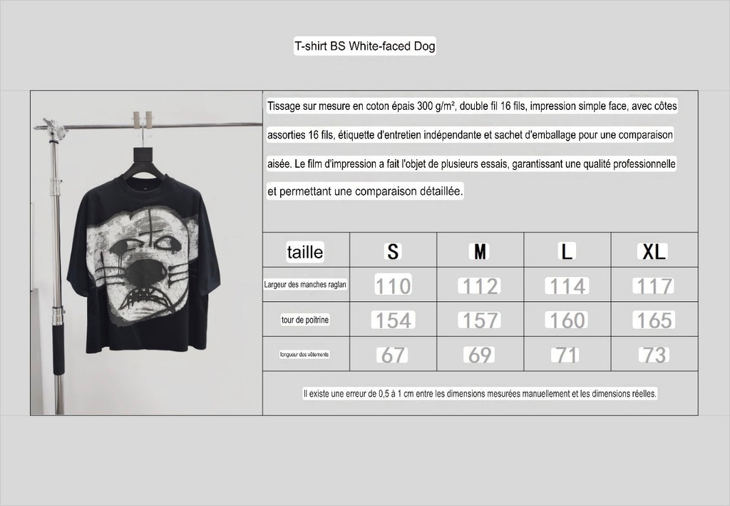 T shirt Gallery white faced Dog