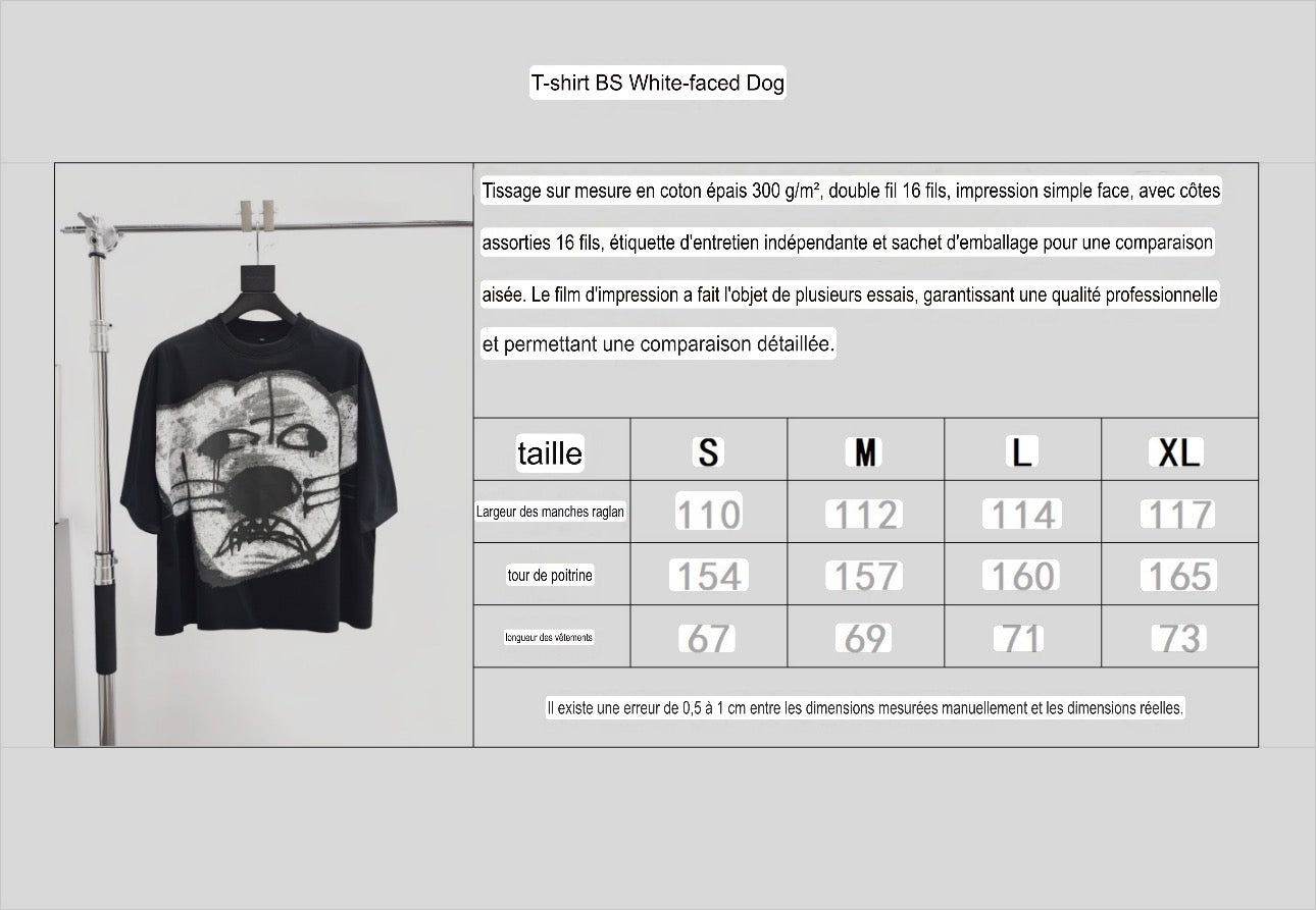 T shirt Gallery white faced Dog