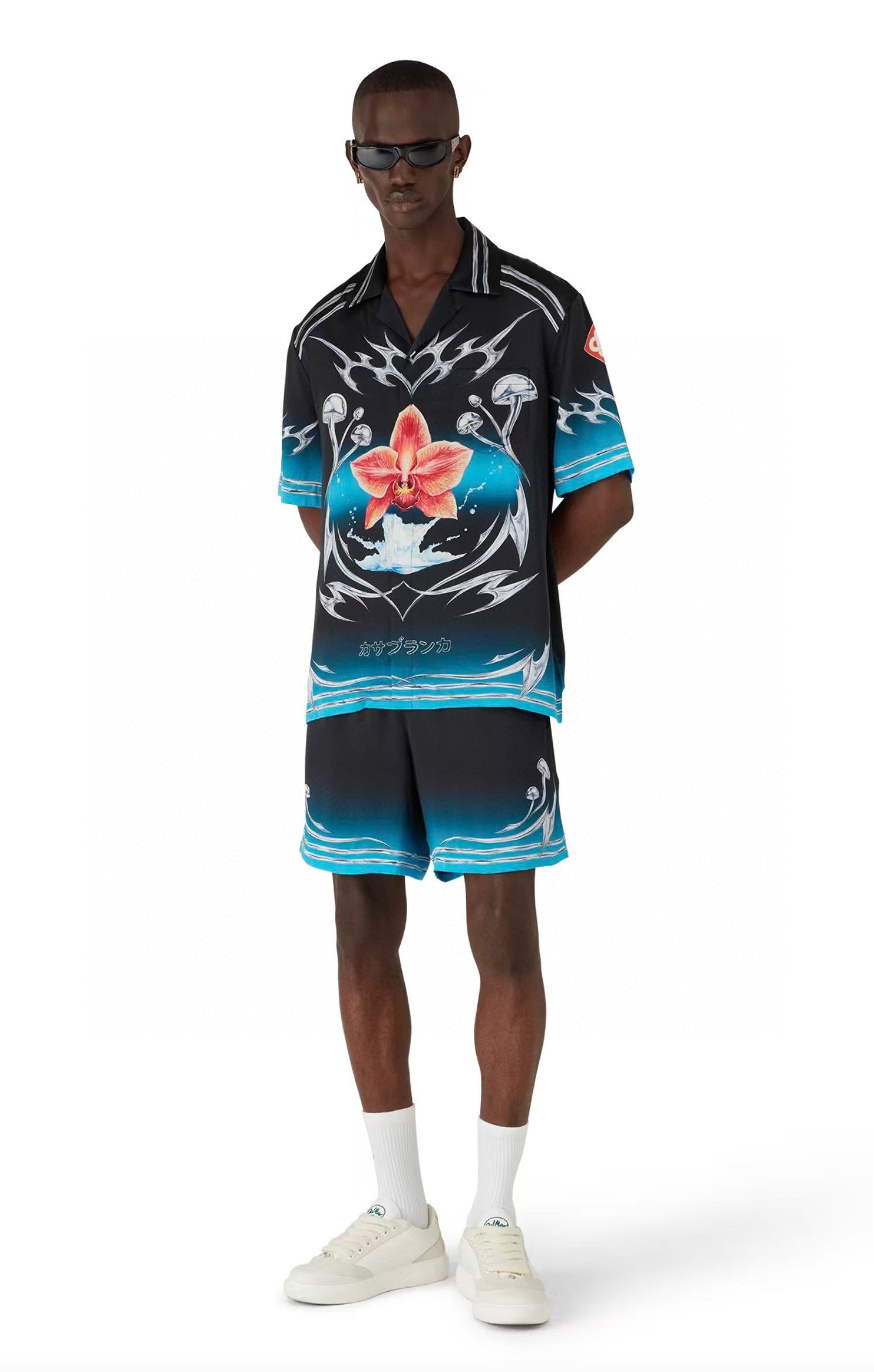 Chemise en soie Blade Imprimé Graphique Casa B