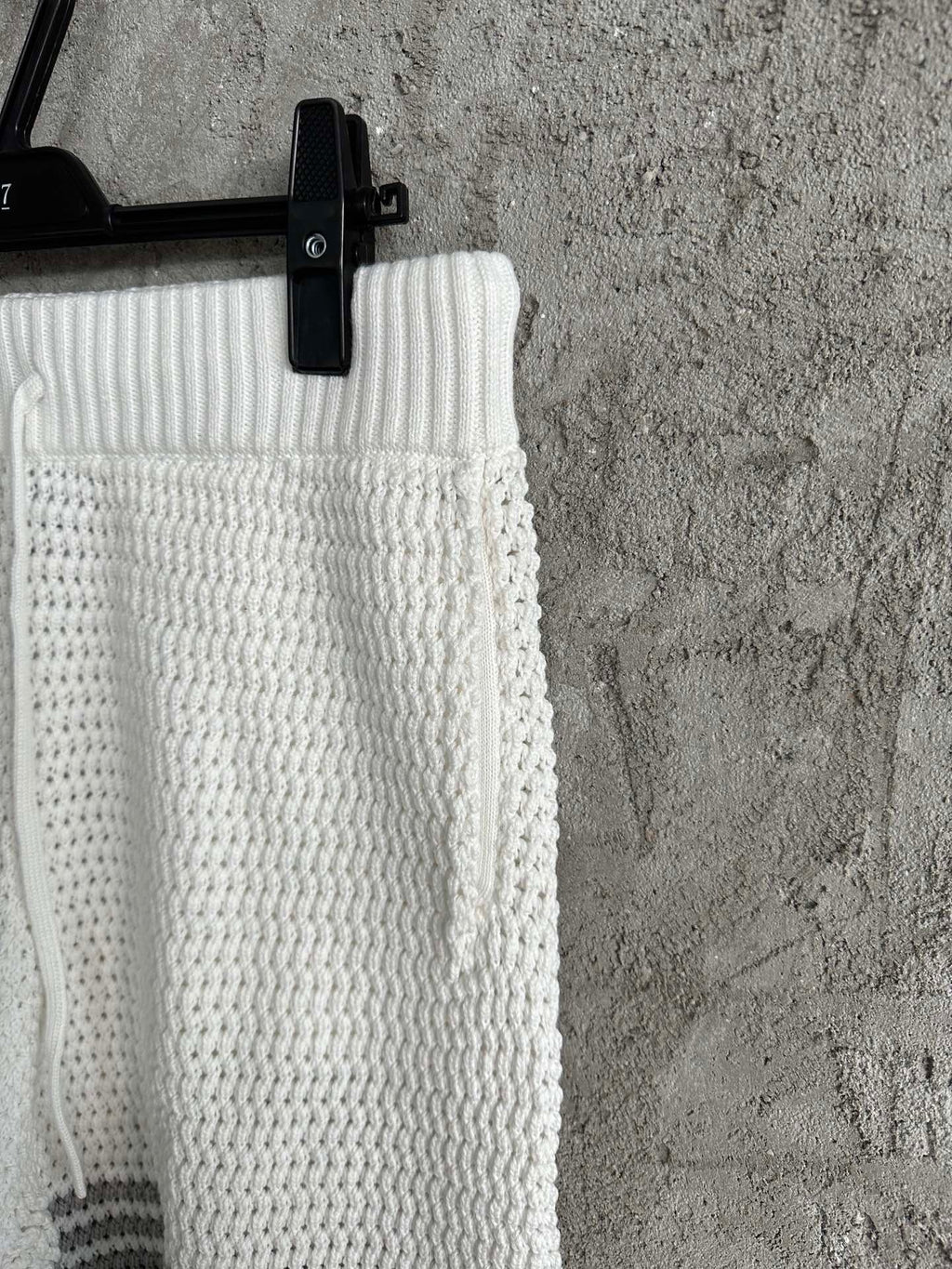 CASA B SHORT COTON CROCHETÉ GRIS NARDO