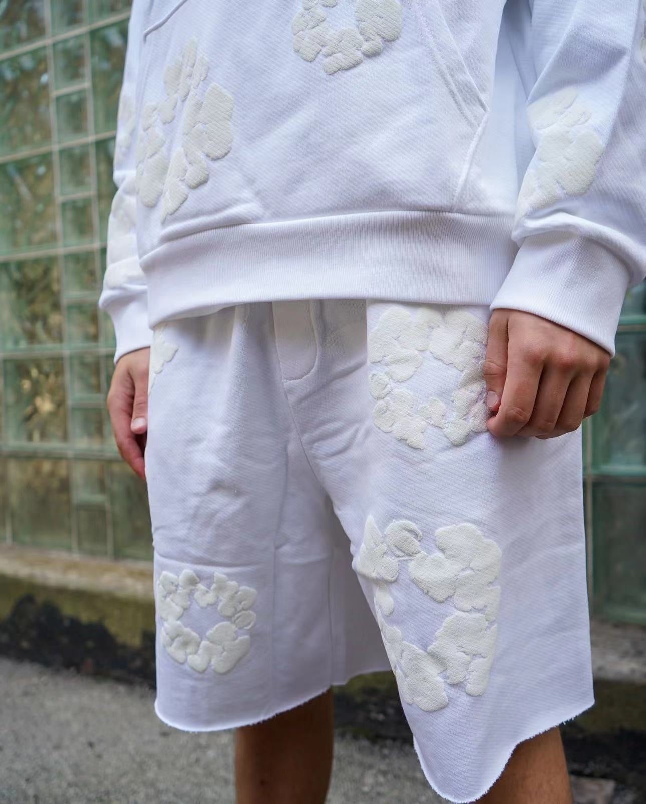 Short Denim.Trs coton entièrement Blanco