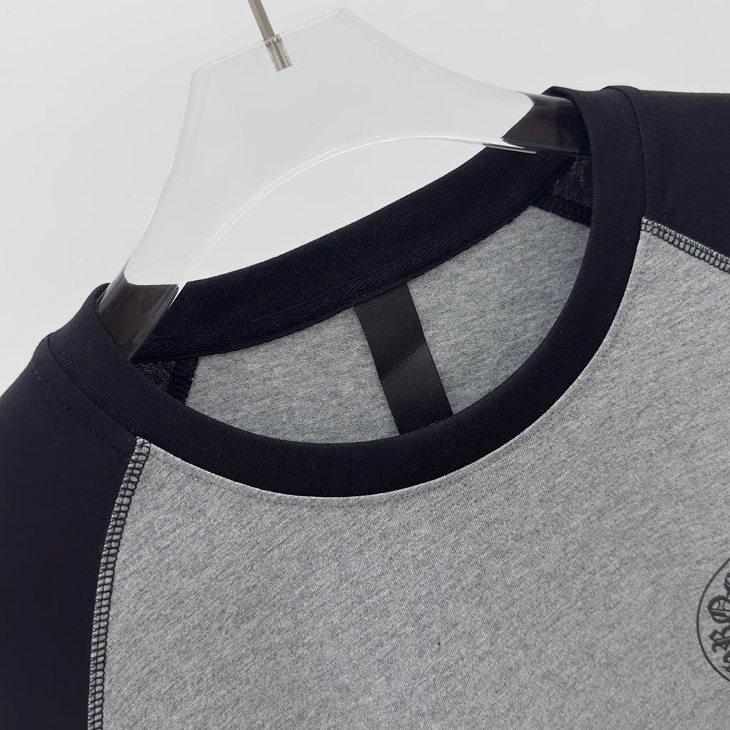 T shirt  Chrome Grey black   sleeve