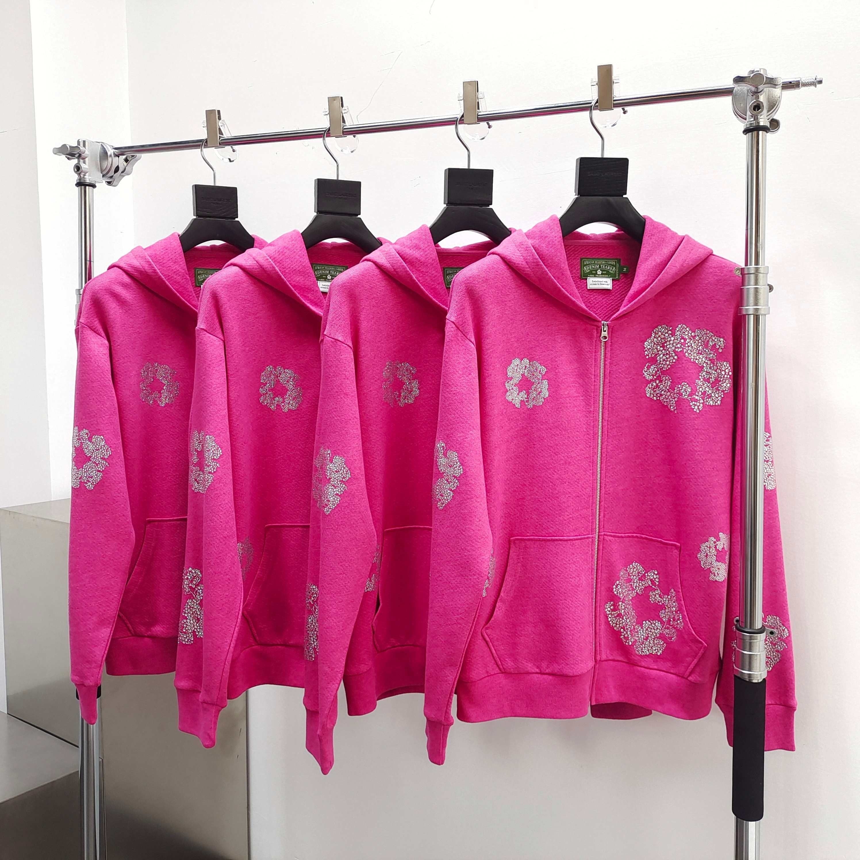 Sweat DENIM.T pink Grey Flowers